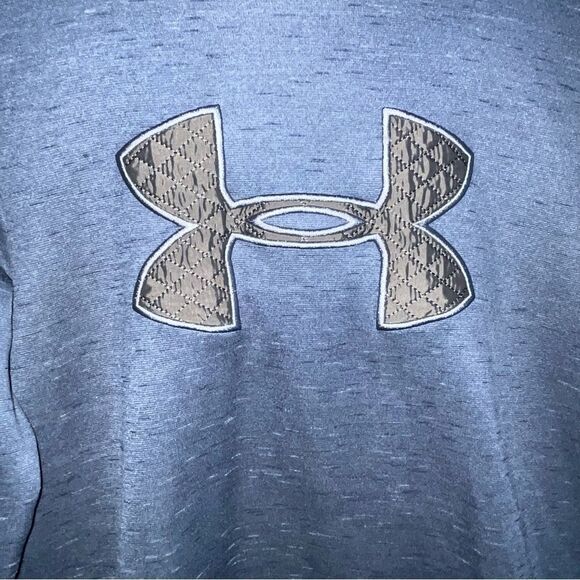 Men's Navy Blue Under Armour Logo Hooded Sweatshirt - Picture 4 of 7